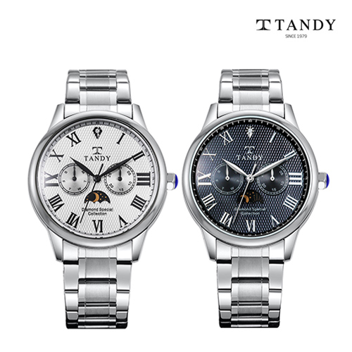 [TANDY] 탠디 다이아몬드 썬앤문 메탈손목시계 DIA-3920
