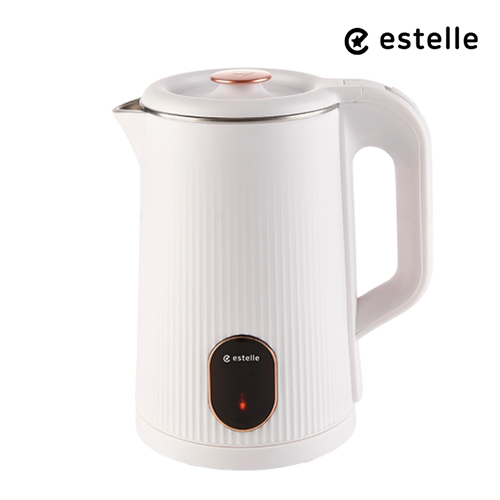 [에스텔] 엘레강스 스테인리스 무선주전자 1.8L 노블 화이트 est-251 / 손잡이케이스