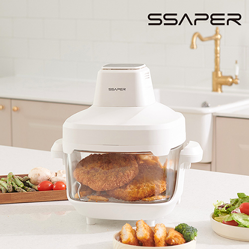 [셰퍼] 에어프레임 글라스 에어프라이어4.5L SS-J5065