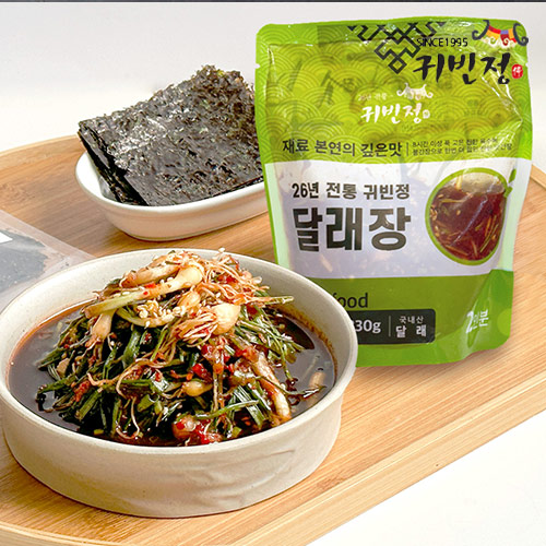 [귀빈정] 밥맛이 솔솔 산해진미 달래장330g x 2팩 + 김증정