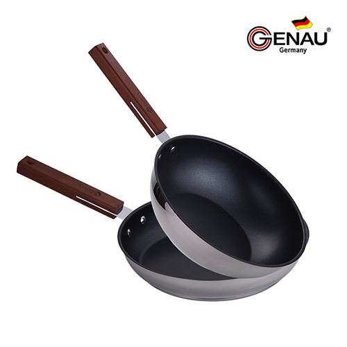 [독일 제너] 레벤2 IH 스텐 후라이팬 2종B / 후라이팬 28cm, 궁중팬 28cm