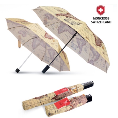 [몽크로스]  2,3단 고지도 패턴 우산 세트 이미지